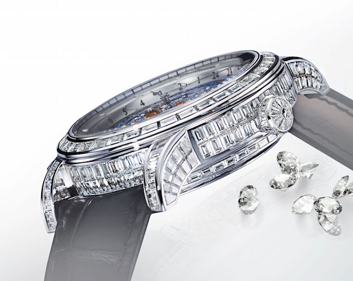 It is ensconced in diamonds for the person who wants the whole package. 