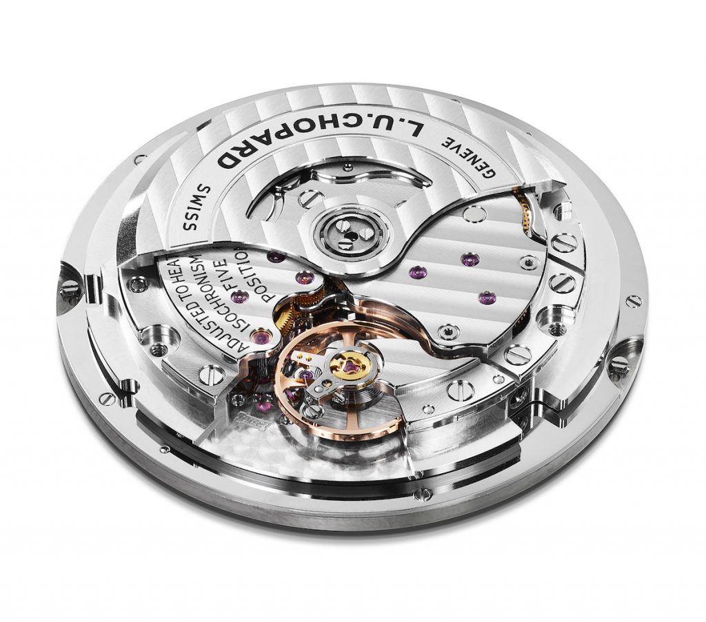 Like all L.U.C movements, this Chopard L.U.C Time Traveler One is a COSC certified chronometer. 