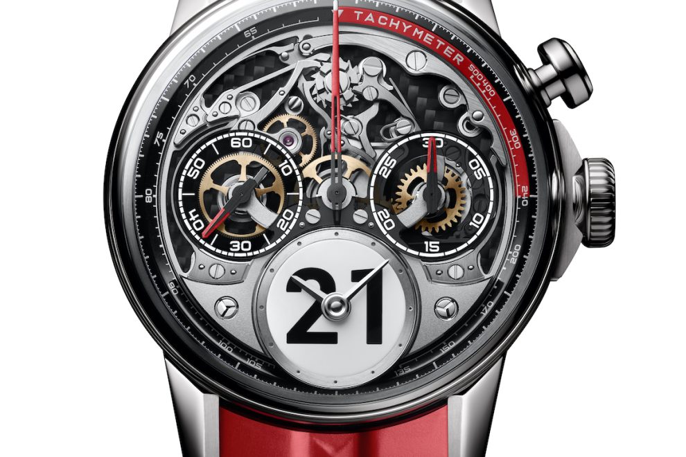 LM-96_TIME TO RACE_ROSSO CORSA_FACE_WB_HD Louis Moinet Time To Race customized watches.