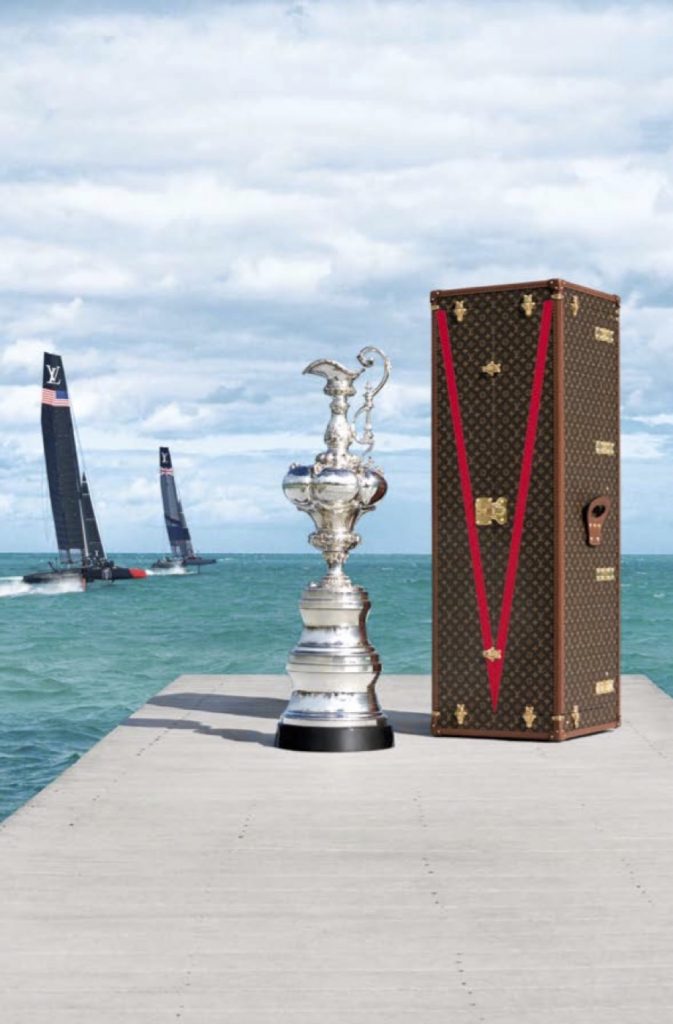 Louis Vuitton has commissioned a Challengers Cup trophy and created travel trunks for it and for the America's Cup trophy. 