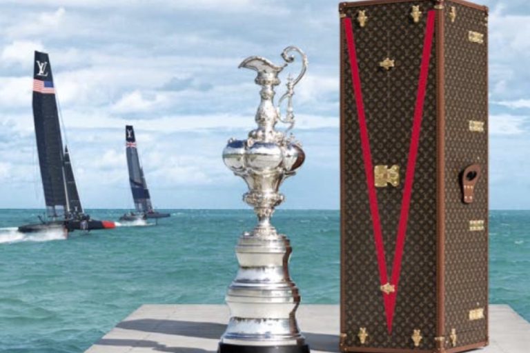 Louis Vuitton has commissioned a Challengers Cup trophy and created travel trunks for it and for the America's Cup trophy.