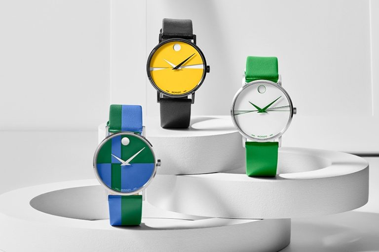 Movado X Carmen Herrera Artist Series watches.