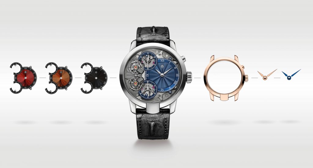 Armin Strom adds Mirrored Force Resonance watch with guilloche dial by Kari Voutilainen to configurator. 