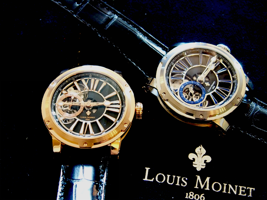 Louis Moinet Metropolis is offered in rose gold and in steel