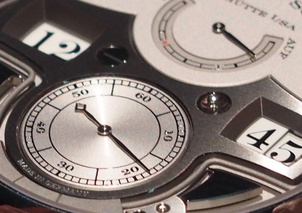 The watch is crafted in platinum and the dial is solid silver 