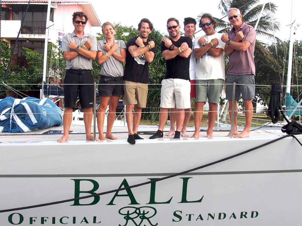 Some of the crew of GrayCious, the boat sponsored by Ball Watch USA in the St. Petersburg-Habana Regatta.