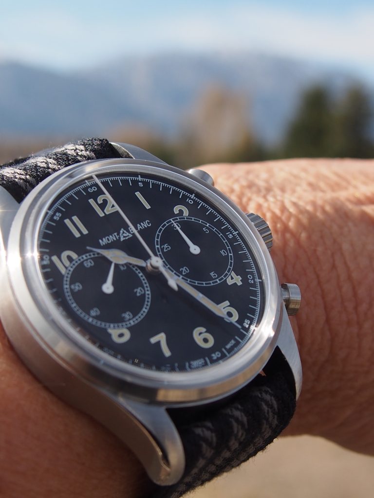 Montblanc 1858 Automatic Chronograph on location in Jackson Hole, Wyoming (Photo: R. Naas) 