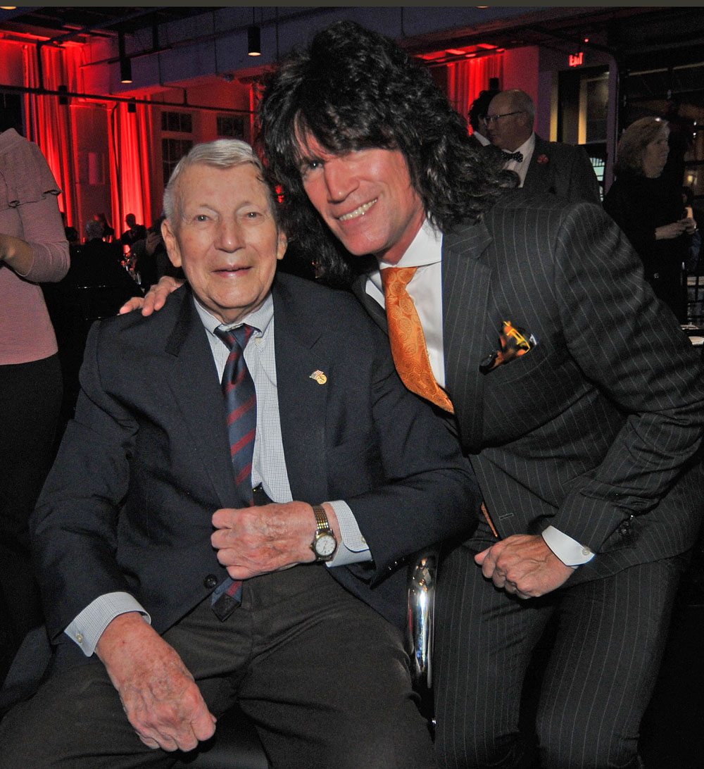 Tommy Thayer with his father, retired Brigadier General James B. Thayer (photo Vern Uyetake) 