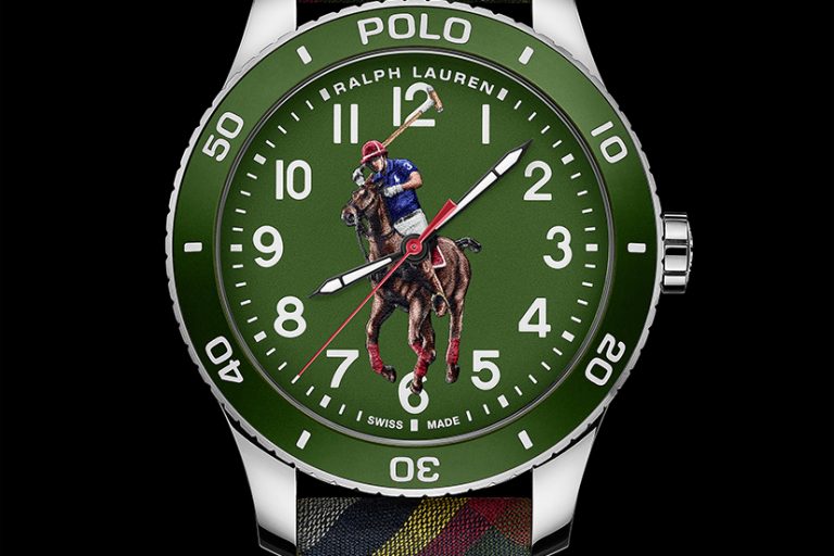 Polo Watch – Green on silk BB Polo Ralph Lauren