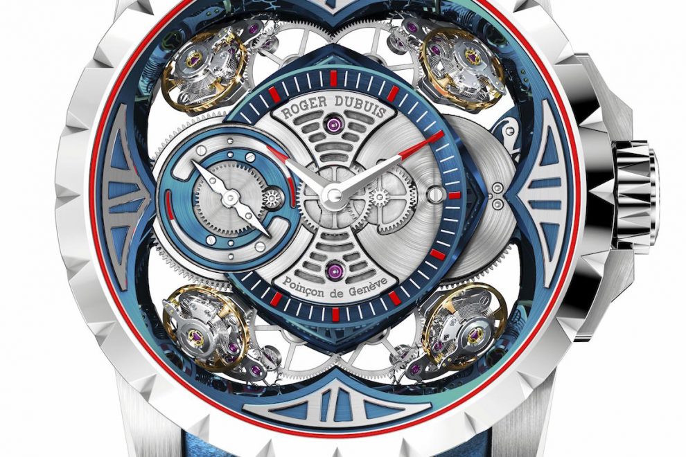 RDDBEX0571 Quatuor Blue Cobalt Roger Dubuis Excalibur Quatuor Blue Cobalt MicroMelt(R) watch at SIHH 2017.