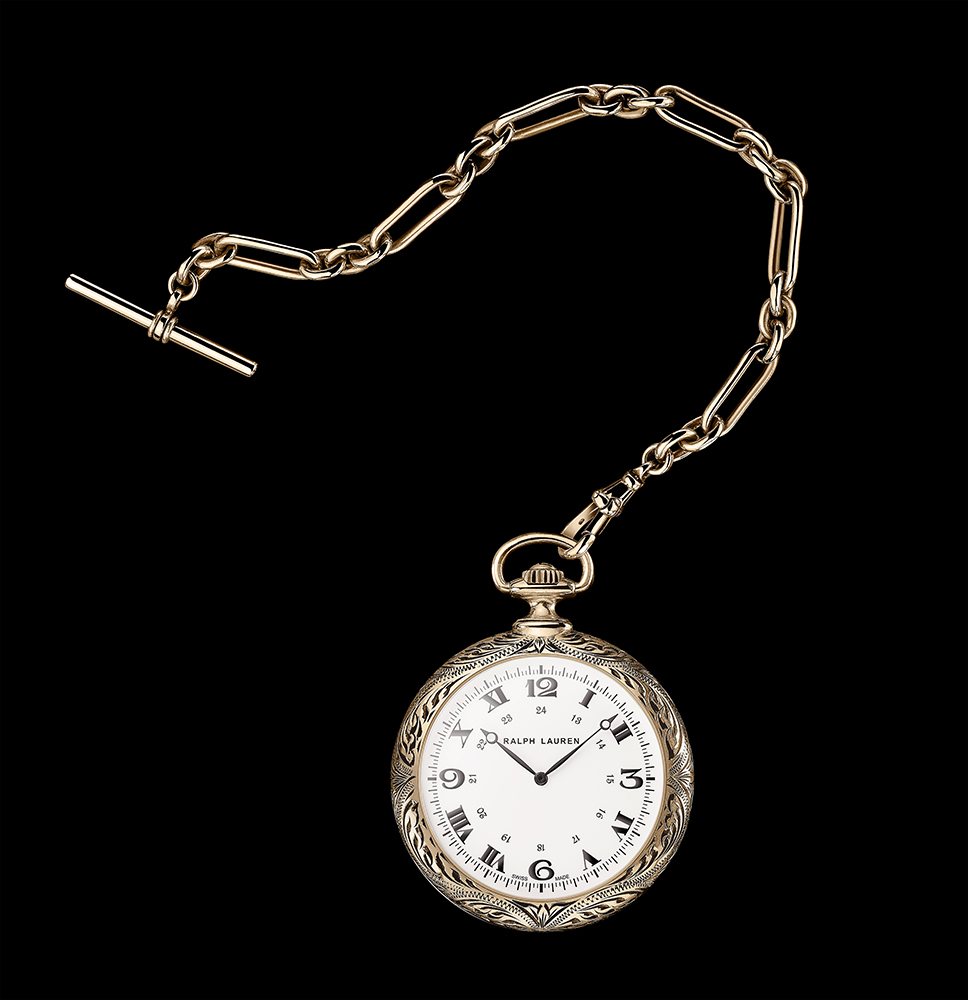 Ralph Lauren Western Collection Pocket Watch in rose gold