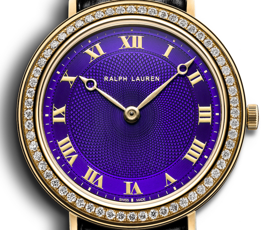 The dial is enhanced with a barleycorn guilloche decor