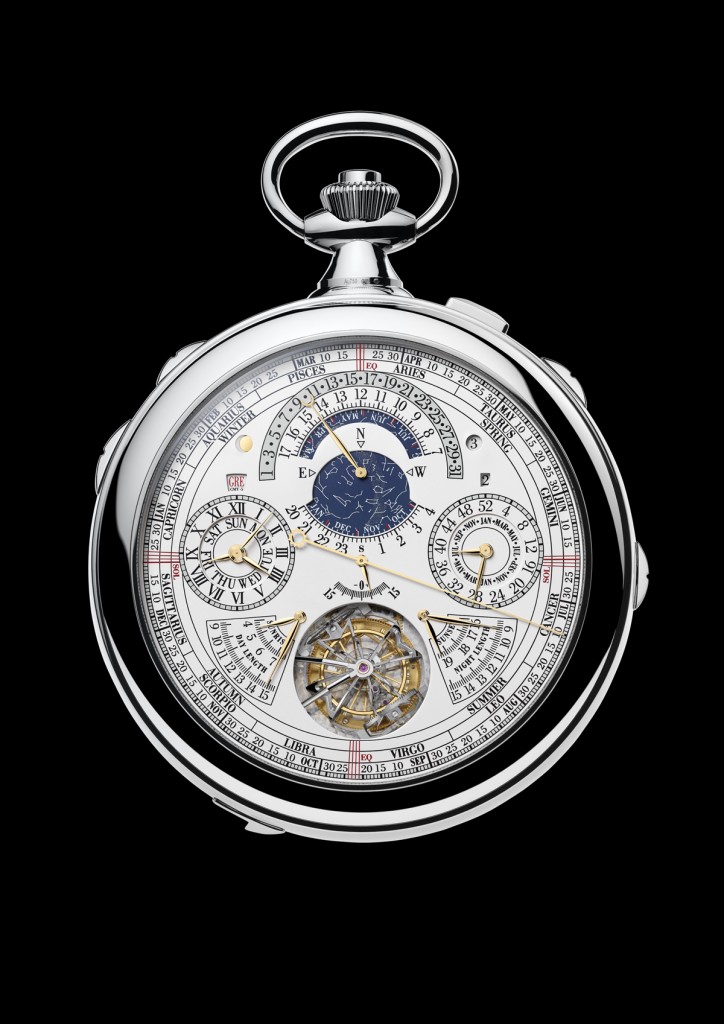 The reverse side of the Ref. 57260 with tourbillon, astronomical indications and calendar functions