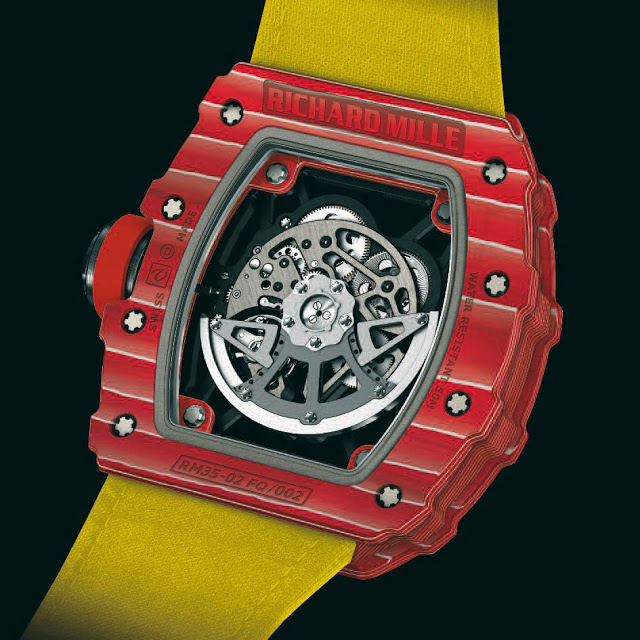 The automatic watch houses Mille's patented variable-geometry rotor.