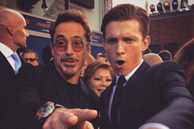 Robert-Downey-Jr-Iron-Man-Urwerk-UR-110-RG Robert Downey Jr. plays Iron Man in Spider-Man: Homecoming -- wearing an Urwerk watch.