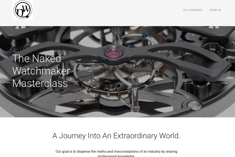 Thenakedwatchmaker Masterclass