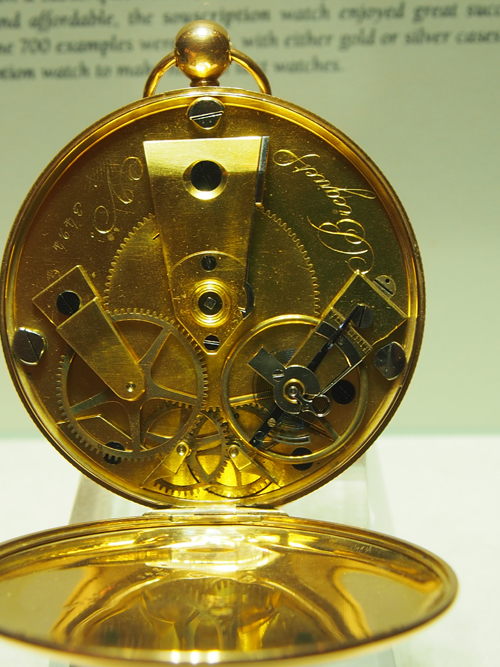 Souscripton watch, gold case, enamel dial. Sold January 1820 for 906 francs. 