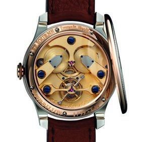 F.P. Journe movement of the new Anniversary Tourbillon wristwatch.