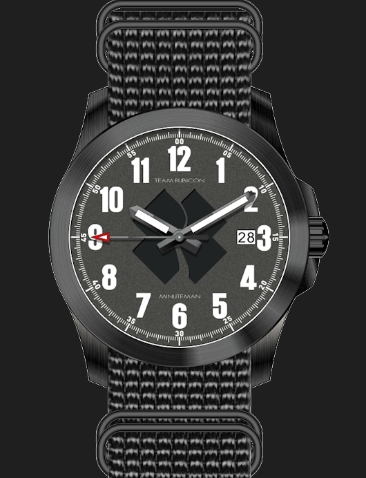 Minuteman watches, including the Team Rubicon watch, are assembled in the USA. 
