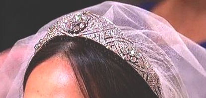 The Tiara worn by Megan Markle features a center brooch first made in 1893.