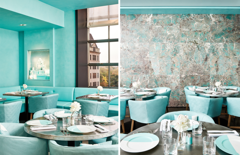 The Blue Box Cafe at Tiffany & Co.where one can experience Breakfast at Tiffany's