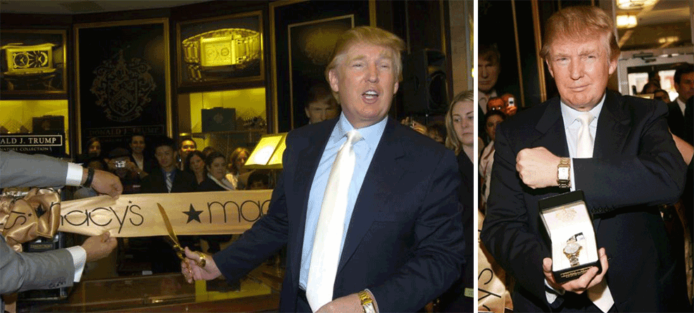 Donald J. Trump at the Unveiling of his Trump Signature Watch Collection at Macy's in 2006