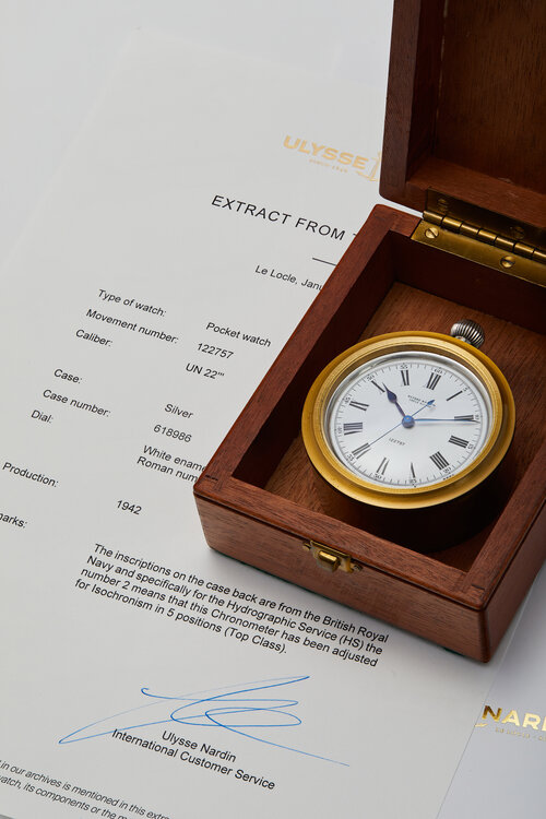 Ulysse Nardin marine chronometer, HSNY auction, 