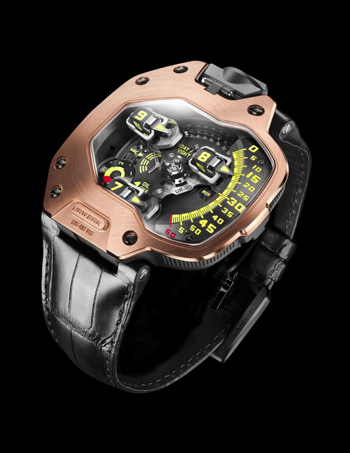 Urwerk UR-110RG watch worn by Robert Downey Jr., Ironman.