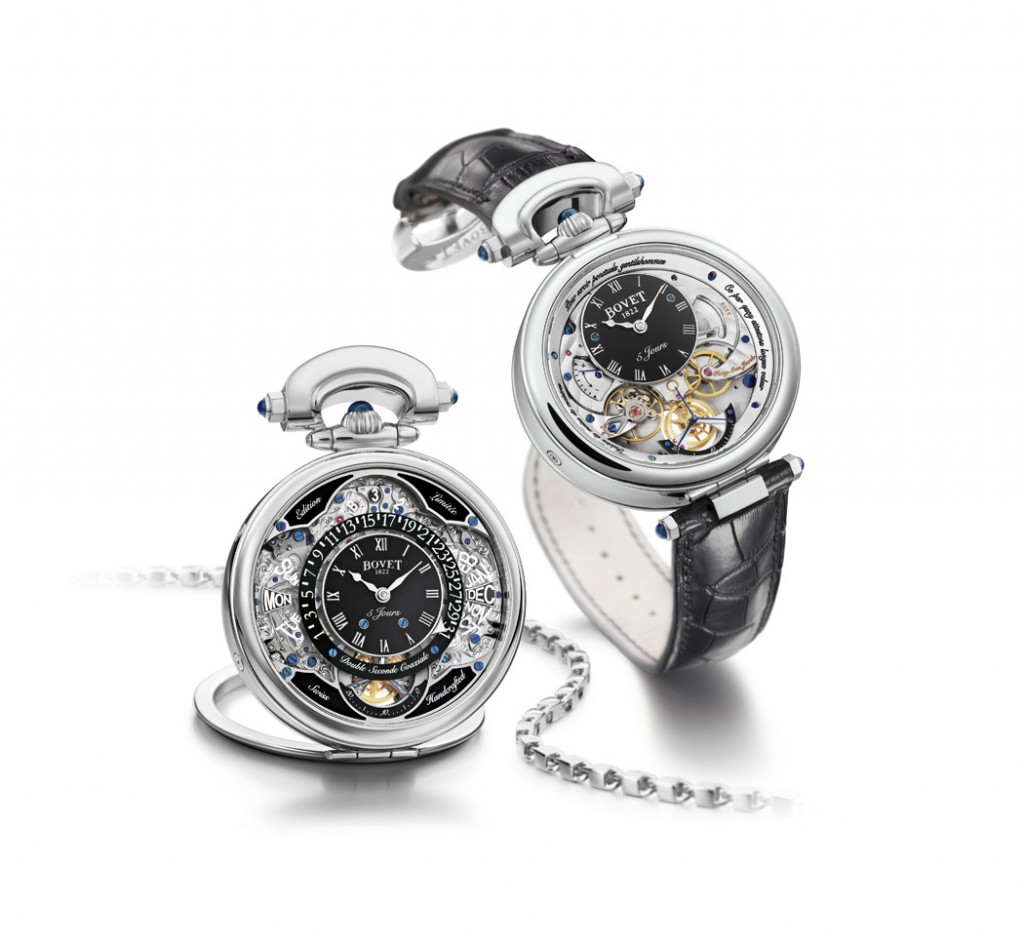 The Virtuoso VII is in a convertible case and can be worn as wristwatch, pocket watch or table clock.