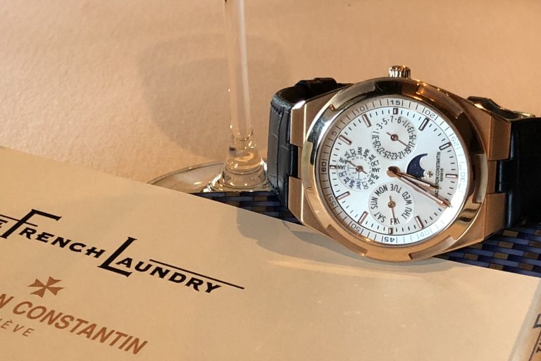 acheron Constantin Overseas Ultra-Thin Perpetual Calendar watch ... at The French Laundry in Napa.