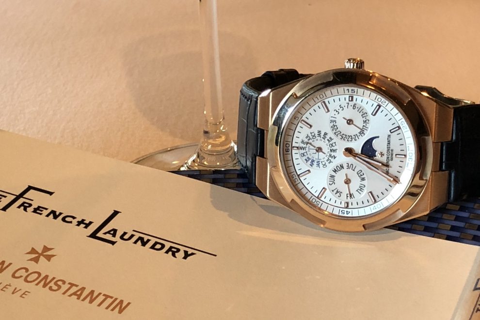 Vacheron Constantin Overseas Ultra-Thin Perpetul Calendar acheron Constantin Overseas Ultra-Thin Perpetual Calendar watch ... at The French Laundry in Napa.
