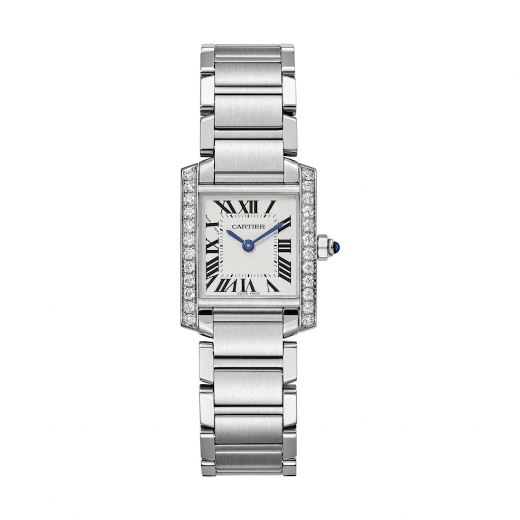 The 100th anniversary of the Cartier Tank also marks the first time the brand is releasing the Tank Francaise in steel with diamonds.