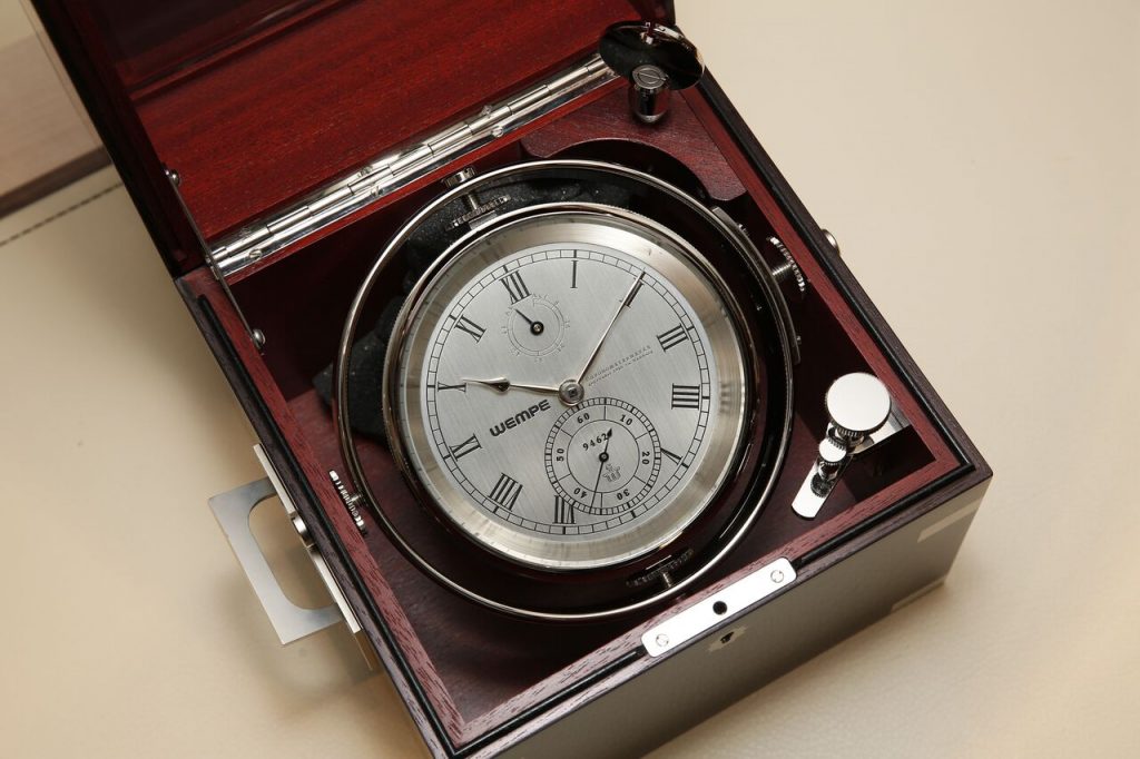 Wempe ship's chronometer/barometer will accompany Kopar on the Golden Globe Race. 