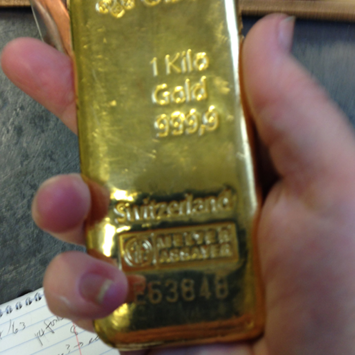 one kilo 999.9 gold bar