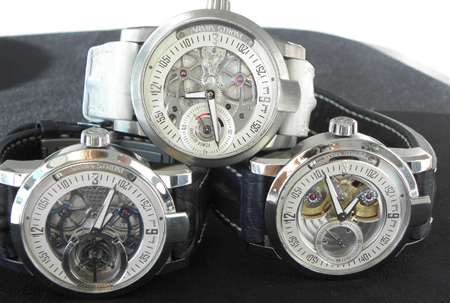 Three top Armin Strom models, worn by US writers during the 2013 Formula 1 United States Grand Prix in Austin.