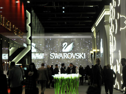 The exhibition spaces at BaselWorld are huge, multi-floor booths. 
