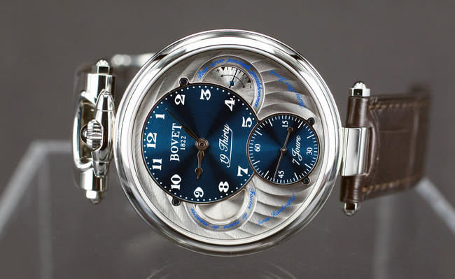 Bovet 19Thirty offers a variety of dial colors with stunning hand finishing and guilloche work