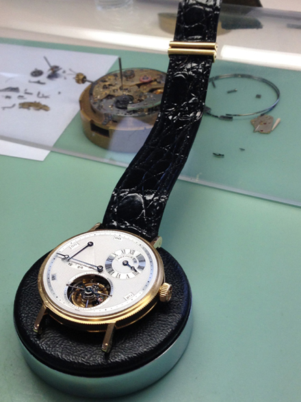 Specialty pieces are assembled by one watchmaker from start to finish. 