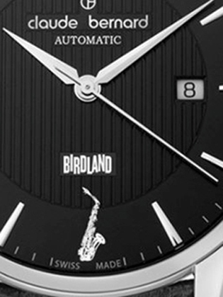 The Birdland logo and Parker's alto saxophone are on the dial. 