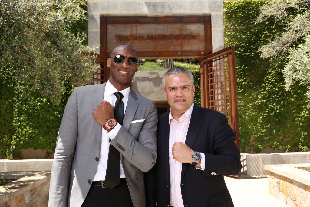 Kobe Bryant with Ricardo Guadalupe of Hublot 