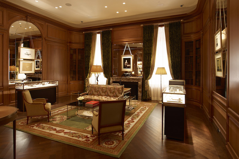 The French NeoClassic Salon at the newly appointed Cartier Mansion