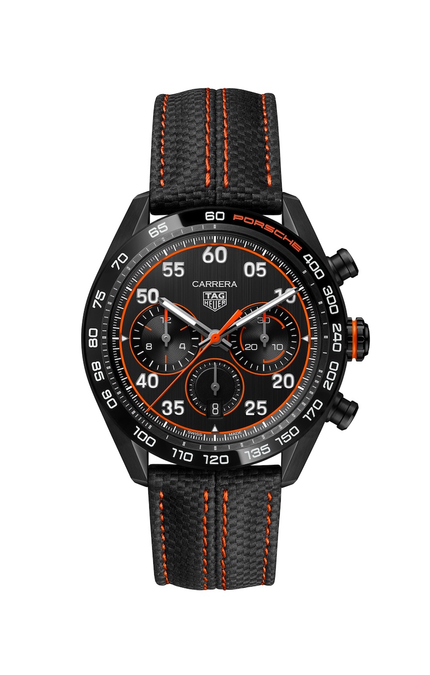  TAG Heuer Carrera Chronograph X Porsche Orange Racing watch 