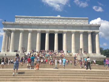 The impressive Lincoln Memorial