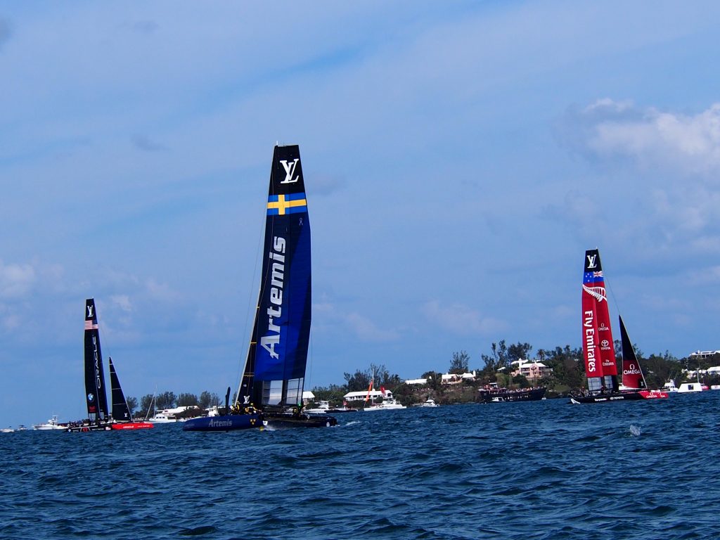 Sailing in Bermuda during the America's Cup world series (photo: R. Naas)