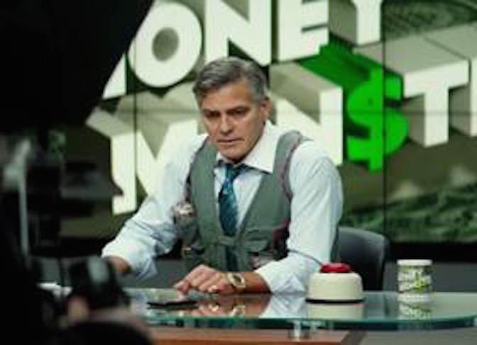 Actor George Clooney wears Omega Speedmaster Moonwatch in Money Monster