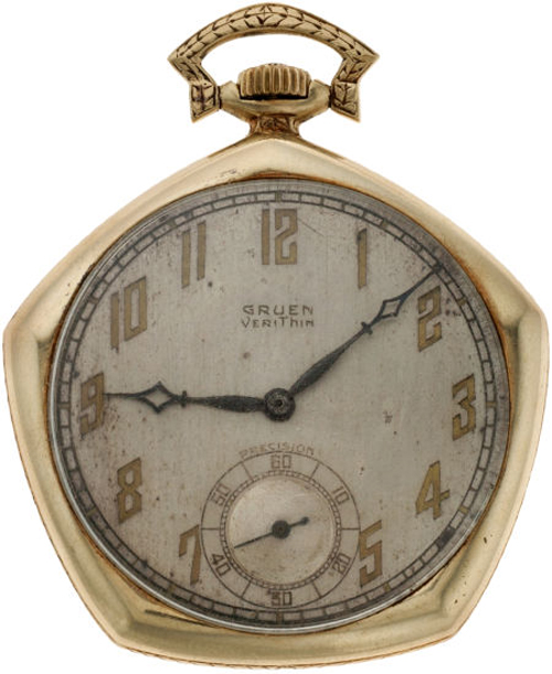 The VeriThin Pentagon watch was first introduced in 1922 by Gruen.