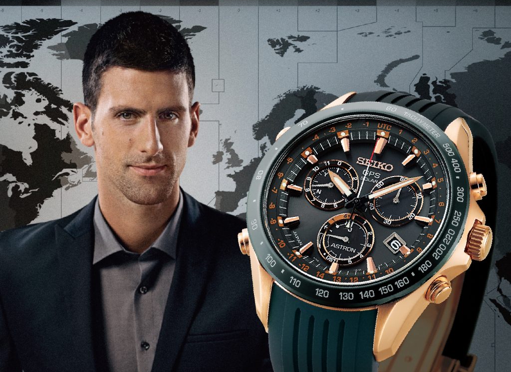 Novak Djokovic is a Seiko brand ambassador and is going for the top title today at the US Open Tennis Championships