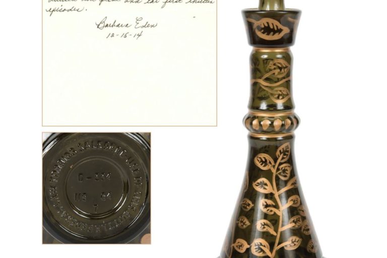 page0131 The bottle that served as the first prop - home to Jeannie-- in NBC's "I Dream of Jeannie" show -- sells for more than $30,000.