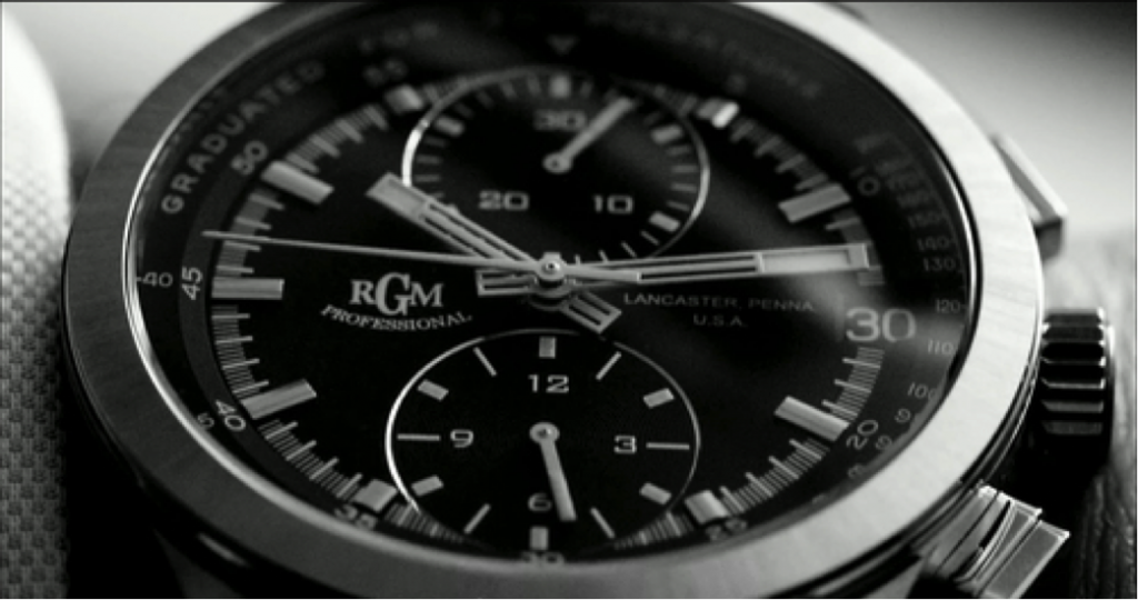RGM Model 400 Chronograph as seen in the commercial