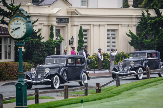 Pulling up to The Lodge at the Pebble Beach Concours D'Elegance 2015. 